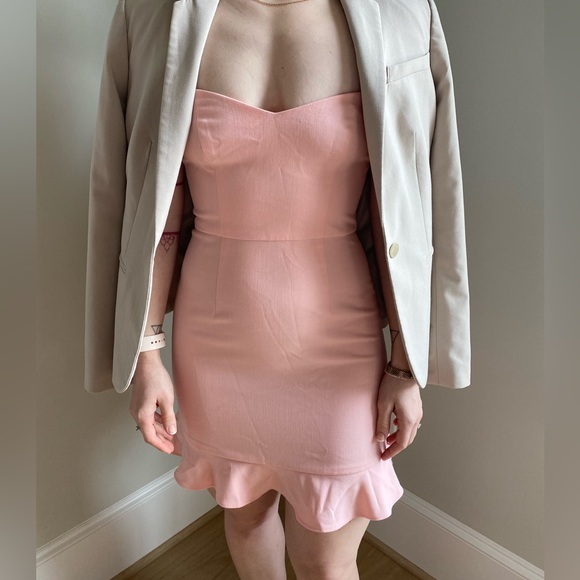 French Connection peach pink mini dress size 0 - Picture 3 of 5